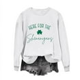 thumbnail image 2 of Up to 65 off!Lolmot Fleece Lined Sweatshirt for Women St. Patrick's Day Shamrocks Shirt Funny Letter Print Graphic Sweatshirt Casual Crewneck Long Sleeve Pullover Tops, 2 of 4