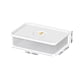 thumbnail image 3 of Contenedor de plástico para almacenar alimentos | Organizador blanco de frigorífico fresco para aperitivos de productos cárnicos | Capacidad de 950ML | Tapa transparente | 19,8x13,8x5,3cm | 1 pieza, 3 of 8