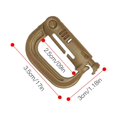 thumbnail image 2 of 10 Pcs Boucle D'Escalade Verrouillable Anneau en D pour Camping en Plein Air Randonnée Clip en Forme de D, 2 of 6