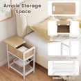 thumbnail image 6 of Giantex End Table w/Charging Station, Sofa Side Table w/Storage Shelf for Small Space, Natural, 6 of 6
