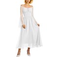 thumbnail image 6 of YuXingFu Gothic Dresses for Women Renaissance Dress With Pocket Court Style Long Sleeved Long Dress White M, 6 of 9