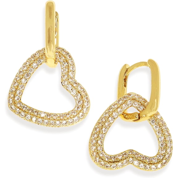 Chunky Gold Dangle Drop Hoop Earrings for Women, Trendy Statement Star Circle Rhinestone Huggie Earing Prom Jewelry Gift