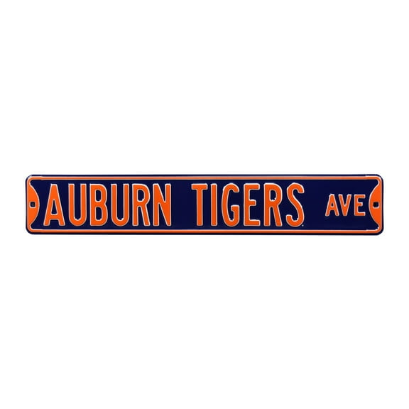 Navy Auburn Tigers 6" x 36" College Ave Street Sign