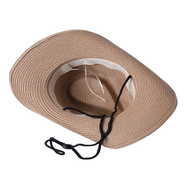 Western Cowboy Hat with String for Women Men Foldable Summer 