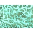 thumbnail image 1 of Ahgly Company Machine Washable Indoor Rectangle Abstract Turquoise Blue Modern Area Rugs, 3' x 5', 1 of 4