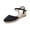 Summer Sandals # A01 Black, variant on Women's Espadrille Thick Sole Sandals Closed Round Toe Bow Knot Decor Ankle Strap Summer Cozy Walking Shoes Vacation Beach