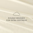 thumbnail image 4 of Noble Linens 4 Piece Solid Microfiber Bed Sheet Set, Ivory, Full, 4 of 10