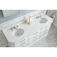 thumbnail image 4 of Water Creation Palace 72" Hardwood Double Bathroom Vanity in Pure White/Chrome, 4 of 11