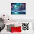 thumbnail image 4 of COMIO Aurora Borealis Wall-Art Office Colorful Wall Art Nature Wall Art for Living Room Tree Pictures Moon Poster, 4 of 4
