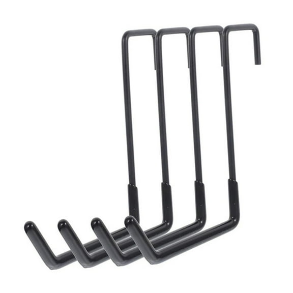 4Pcs Garage Hooks Bike Hooks Storage Hook Heavy Duty Ladder Hangers Wall S-Hook-Black