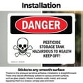 thumbnail image 3 of (2 Pack) Pesticide Storage Tank Hazardous OSHA Danger Sign 7 Inch X 5 Inch Vinyl Label Decal Sticker Weather Resistant, UV Protected for Workplace, Business, and Construction Site, Made, 3 of 7