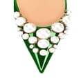 thumbnail image 3 of FSJ Women Classic Pointed Toe Dress Pumps with Pearl Studded Sexy Stiletto Slip On High Heels Formal Shoes Size 14 Green, 3 of 4