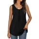 thumbnail image 5 of Túnica sin mangas con cuello redondo, túnica sin mangas plisada para mujer, túnica sin mangas básica para mujer, blusa plisada sin mangas compacta y liviana, 5 of 7