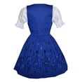 thumbnail image 2 of Dirndl Trachten Haus 3 Piece Short German Oktoberfest Dirndl Cotton Dress for Womens and Girls - Blue, 2 of 7
