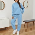 thumbnail image 2 of vigerkar Two Piece Sets for Women Fall Outfits Sweatsuit Sweat Sets Casual Matching Set Travel Tracksuit (Sky Blue, 3XL), 2 of 7