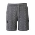 thumbnail image 6 of Thousandth Men Casual Cargo Shorts Elastic Waist Drawstring Summer Shorts Soft Breathable Multi Pocket Everyday Shorts Quilted Shorts for Men, 6 of 9