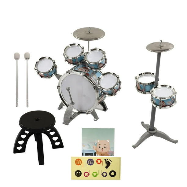 Kit De Batterie Pour Enfant, Structure Professionnelle éducative Pour  Enfants Jazz Drum Set 7 Tambours Avec Tabouret Pour 3 Ans Au-dessus