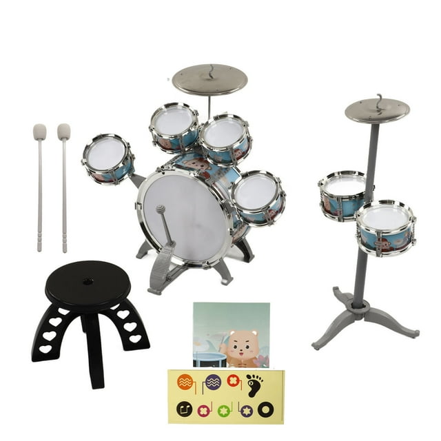 Instruments de Musique pour Enfants, Ensemble de Batterie Jazz pour Enfants, Trousse de Batterie pour Tout-Petits, Ensemble de Batterie pour Enfants, Performance Solide