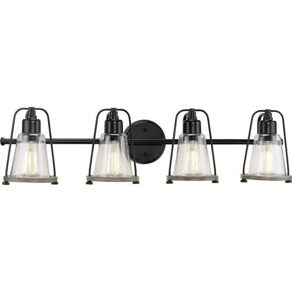 P300298-031-Progress Lighting-Conway - 4 Light Bath Vanity-Matte Black Finish
