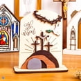 thumbnail image 5 of Empty Tomb Easter Scene for Christian Decoration,Empty Tomb Easter Scene and Cross Decoration,for Religious Display, Nativity Jesus Tomb Set for Home Office Tabletop Tray, Shelf Decor, 5 of 9