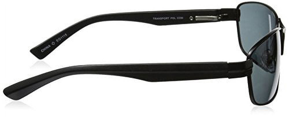 foster grant men's transport polarized 10229235.com polarized rectangular sunglasses, black, 140 mm - image 3 of 5