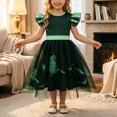 thumbnail image 2 of mgoYE Girls Dress Kids Halloween Flutter Sleeve Tulle Dresses Kids Halloween Birthday Gift Princess Dress, 2 of 6