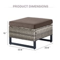 thumbnail image 5 of Gymojoy 2 Pieces Outdoor Ottoman, Patio All Weather Rattan Wicker Footstool Footrest Seat with Removable Cushion,Gray, 5 of 6