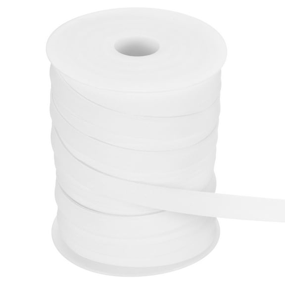 Uxcell 55 Yards Double Fold Bias Tape 0.47" Bias Binding Tape for Sewing Bright White