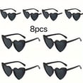 thumbnail image 3 of 8pcs  Elegant Cool Love Hear Shape Cat Eye Frame Set  Teens Boys Girls Outdoor Party Vacation Travel Driving Decors Photo Props  4 Colors Available, 3 of 5