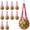 Red 10pack, variant on 10 Pack Melon Hammock with S Hooks, Heavy Duty Anti-Fall Watermelon Mesh Cradle for Vertical Garden Fruit Growing