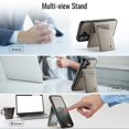 thumbnail image 3 of Decase Premium Magnetic Flip Detachable Wallet Case for iPhone 16 Plus,Shock-Absorbent PU Leather + TPU Back Cover with Credit Card Slots, Anti-Scratch,Fit Mag-Safe Car Mount,Gray, 3 of 9