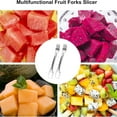 thumbnail image 5 of Galactic Goods Watermelon Fork Slicer Cutter, Stainless Steel 2-in-1 Watermelon Fork Slicer, Portable Tool for Home Party Camping Kitchen Gadget, 5 of 6