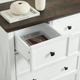 thumbnail image 2 of TrumanPick 6 Drawer Dresser 48" Tall Chest of Drawers Wood Dresser for Bedroom Living Room 32"W x 16"D, White, 2 of 9