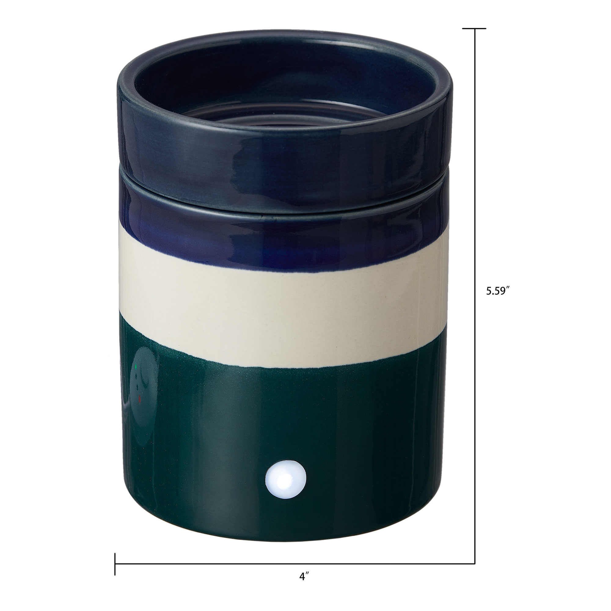 Mainstays Electric Blue Teal Ceramic Wax Warmer, Single Pack