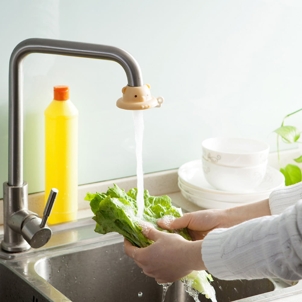 Beige Kitchen Tools & Gadgets Cartoon Home Kitchen Faucet Tap Nozzle Extender Anti-Splash Water Saving Filter 