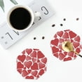 thumbnail image 5 of Disketp Hearts Funny Coasters,6 Pcs Leather Coasters With Holder, Perfect Housewarming Hostess Gifts,Protect Furniture From Water Marks Scratch And Damage, 5 of 9