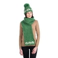 thumbnail image 2 of SAOL Irish Aran Knitted Shamrock Scarf 100% Premium Soft Merino Wool Women`s Oversized Loop Scarf from Ireland, 2 of 4