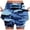 Blue, variant on FASHOFT Tennis Skirt For Women Patterned Elastic Double Layer Skort With Pockets Soft For Daily Fitness Activities Womens Athletic Skirts Army Green