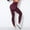 Wine, variant on successthop Yoga Leggings for Women High Waisted Solid Color Patchwork Hollow Out Stretchy Workout Yoga Pants High Waisted Butt Lifting Leggings Tights Casual Slim Sports Trousers Black L