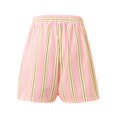 thumbnail image 5 of Riforla Women's Fashion Striped Casual Elastic Waist Pocket Shorts for Women Light Pink M, 5 of 7