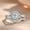 Pink, variant on Oval Cushion Halo Ring with Curved Band, 18K Gold Over Silver