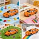thumbnail image 4 of Modelo de coche a escala 1:64, modelo de coche de aleación fundida a presión para niños, amantes de los coches y coleccionistas. Naranja, 4 of 5
