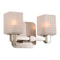 thumbnail image 1 of Kalco Lighting Avanti 10" 2-light Modern Glass Bath Vanity in Polished Nickel, 1 of 3