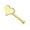 Goldtone, variant on Nose Bone Stud Flat Heart 316L Surgical Steel bar 20g (Goldtone)