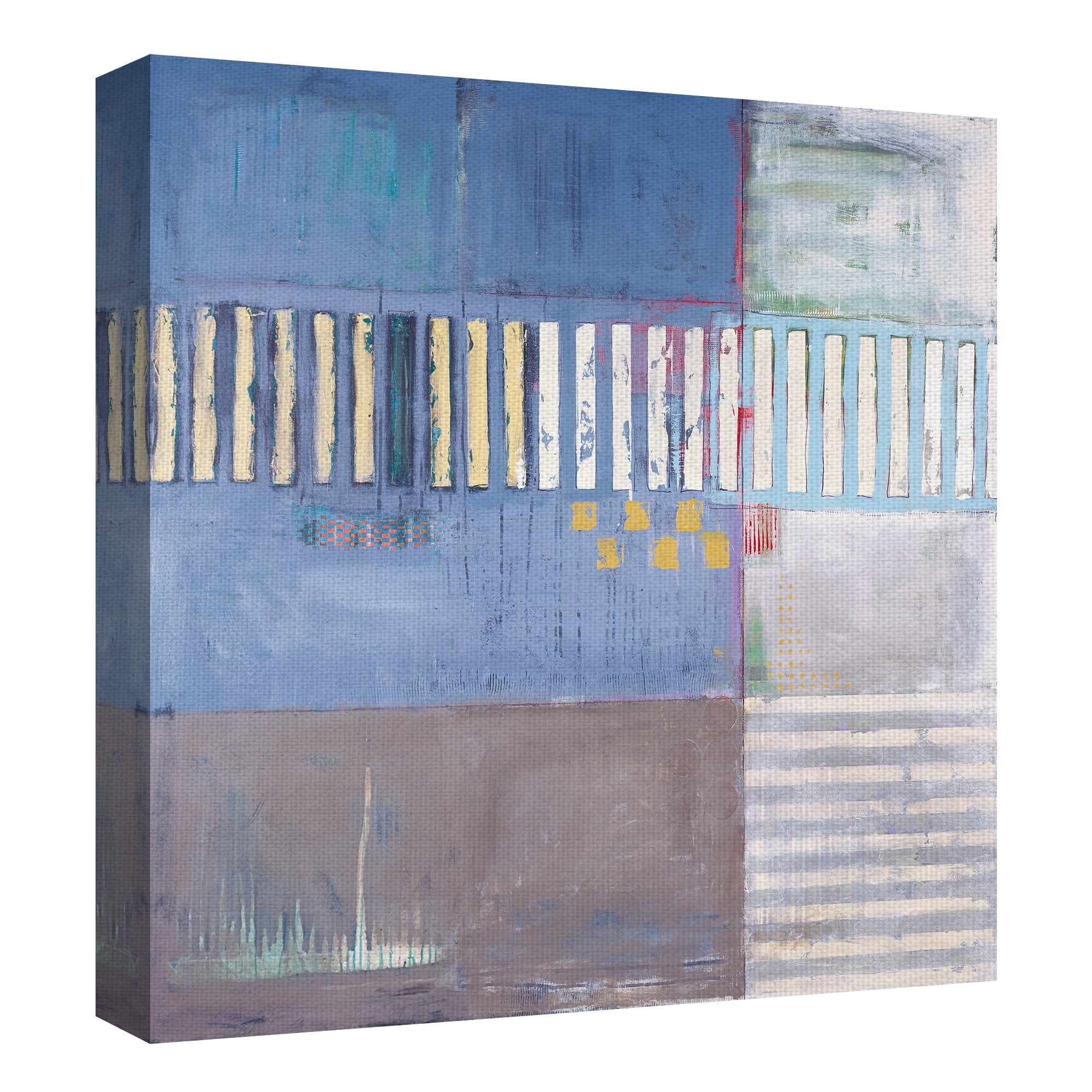 Masterpiece Art Gallery Balance Rectangular Abstract By Judy Campbell Canvas Art Print 30" x 30"