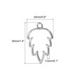 thumbnail image 2 of Uxcell Maple Leaf Shaped Alloy Open Back Bezel Pendants DIY Hollow Resin Frame, Silver Tone 20 Pack, 2 of 5