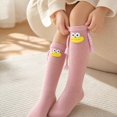 thumbnail image 4 of Kids Dopamine Color Knee High Socks, Girls Funny 3D Cartoon Face Braided Tassel Long Socks, Polyester Cotton Cute Novelty Children Stockings, 4 of 6
