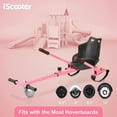 thumbnail image 4 of iScooter Go Kart Attachment For Hoverboard Adjustable Hover Cart For Kid Adult Pink, 4 of 9
