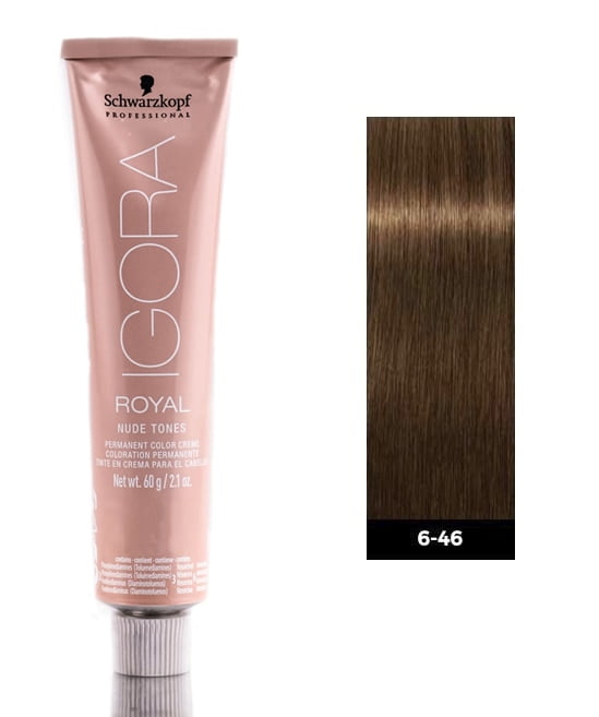 Schwarzkopf Professional Igora Royal Nude Tones Color Creme 6 46 Dark Blonde Beige Chocolate Walmart Com