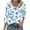 B-Multicolor, variant on Floral Tops for Women 3/4 Sleeve V Neck Blouse Pullover Shirts Raglan Shoulder Fall Casual Plus Size Clothes